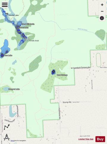 Docs Lake depth contour Map - i-Boating App - Streets
