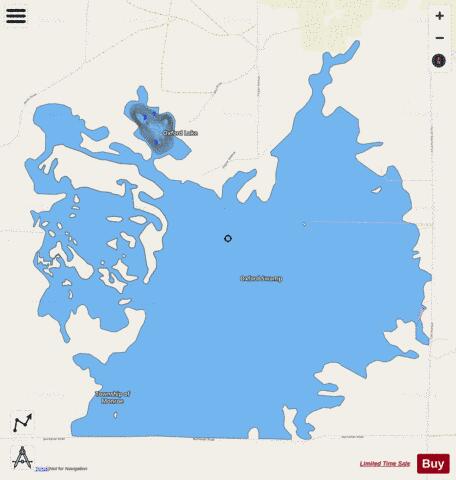 Oxford Lake depth contour Map - i-Boating App - Streets