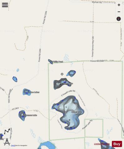 Phillips Pond + Sister Lake depth contour Map - i-Boating App - Streets