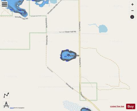 Ryerse Lake depth contour Map - i-Boating App - Streets
