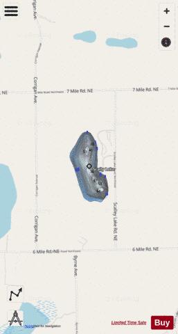 Scally Lake depth contour Map - i-Boating App - Streets