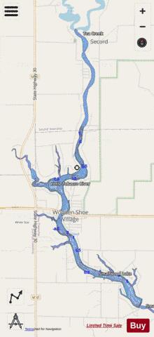 Smallwood Lake ,Gladwin depth contour Map - i-Boating App - Streets