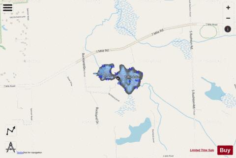 Tobin Lake depth contour Map - i-Boating App - Streets