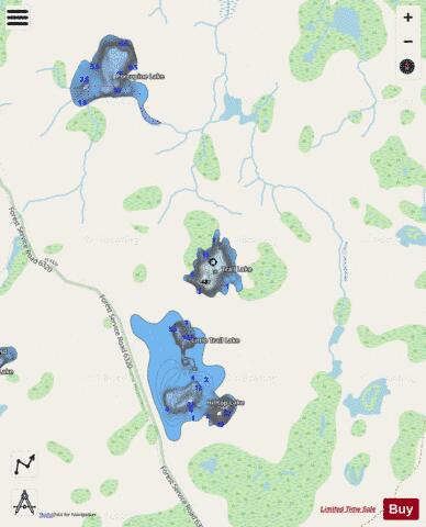 Trail Lake depth contour Map - i-Boating App - Streets