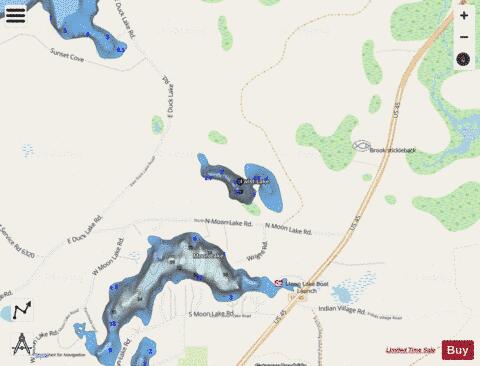 Twist Lake depth contour Map - i-Boating App - Streets