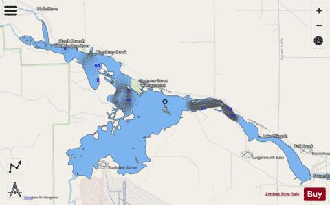 Seven Mile Pond depth contour Map - i-Boating App - Streets