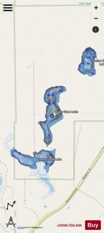 Upper Shoe Lake depth contour Map - i-Boating App - Streets