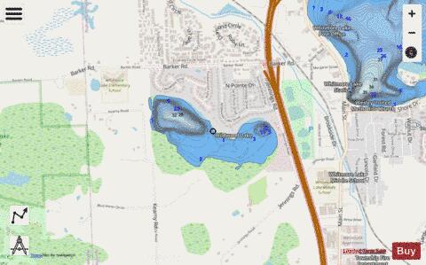 Dead Lake depth contour Map - i-Boating App - Streets
