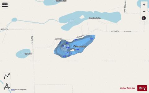 Nelson Lake depth contour Map - i-Boating App - Streets