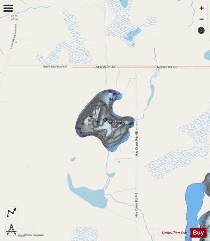 Dark Lake depth contour Map - i-Boating App - Streets