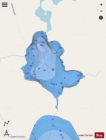 Middle Sucker Lake depth contour Map - i-Boating App - Streets
