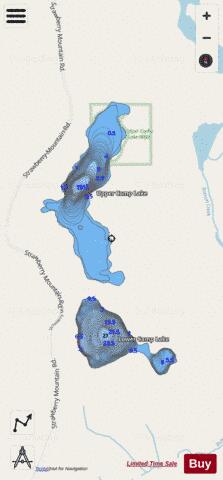 Lower Camp Lake + Upper Camp Lake depth contour Map - i-Boating App - Streets