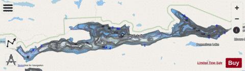 Mountain Lake + depth contour Map - i-Boating App - Streets