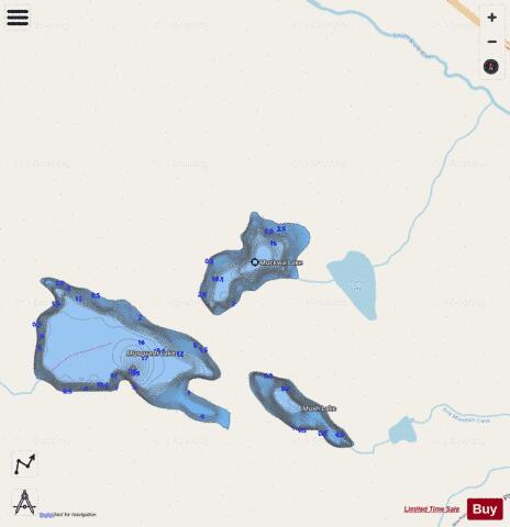 Muckwa Lake depth contour Map - i-Boating App - Streets