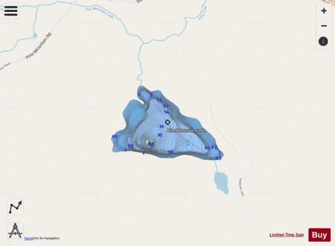 Pine Mountain Lake depth contour Map - i-Boating App - Streets