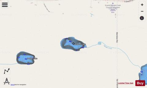 Pendant Lake depth contour Map - i-Boating App - Streets