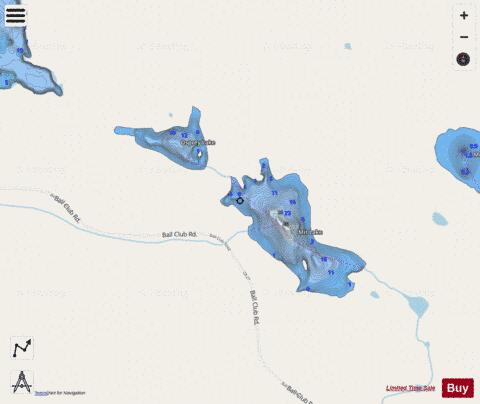 Mit Lake + Osprey Lake depth contour Map - i-Boating App - Streets