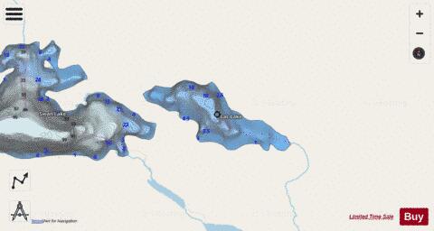 Lac Lake depth contour Map - i-Boating App - Streets