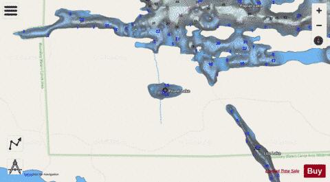 Prune Lake depth contour Map - i-Boating App - Streets
