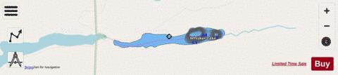 Whisker Lake depth contour Map - i-Boating App - Streets