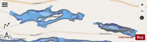 East Pope Lake + West Pope Lake depth contour Map - i-Boating App - Streets