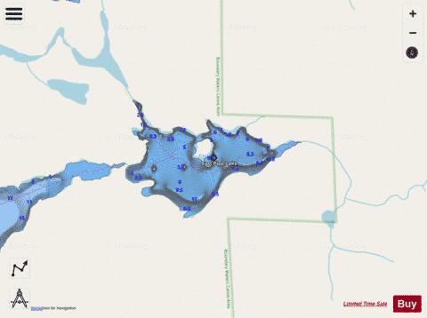 East Pipe Lake depth contour Map - i-Boating App - Streets