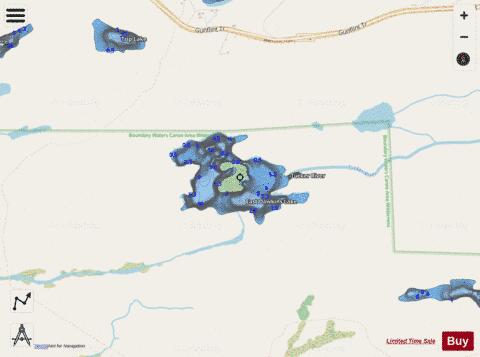 East Dawkins Lake depth contour Map - i-Boating App - Streets