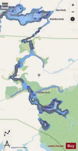 Cross Bay Lake + depth contour Map - i-Boating App - Streets