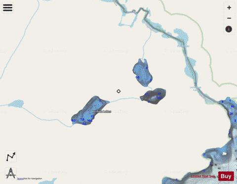Kerfoot Lakes + depth contour Map - i-Boating App - Streets