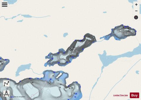 Bat Lake depth contour Map - i-Boating App - Streets