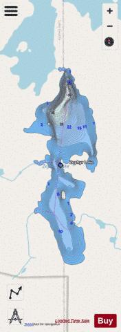 Zephyr Lake depth contour Map - i-Boating App - Streets