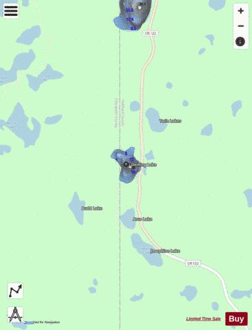 Deming Lake depth contour Map - i-Boating App - Streets
