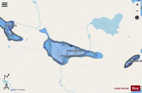Thunderbird Lake depth contour Map - i-Boating App - Streets