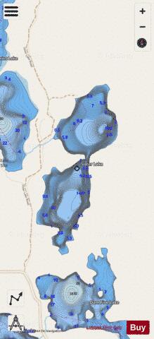 Sister Lake depth contour Map - i-Boating App - Streets