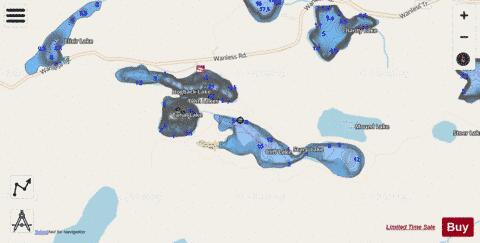 Canal Lake + Scarp Lake depth contour Map - i-Boating App - Streets
