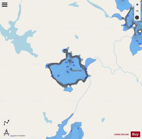 Square Lake depth contour Map - i-Boating App - Streets