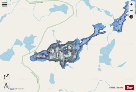 Makwa Lake depth contour Map - i-Boating App - Streets