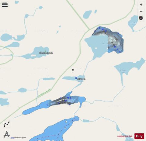 Anit Lake + Kivaniva Lake + Pan Lake depth contour Map - i-Boating App - Streets
