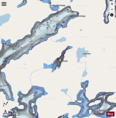 Dutton Lake depth contour Map - i-Boating App - Streets