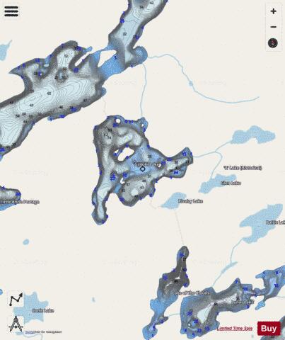 Gijikiki Lake (Cedar) depth contour Map - i-Boating App - Streets