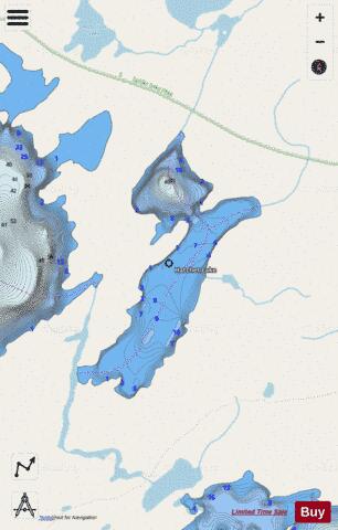 Hatchet Lake depth contour Map - i-Boating App - Streets
