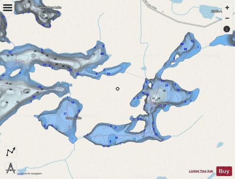 Sagus Lake + Shepo Lake depth contour Map - i-Boating App - Streets