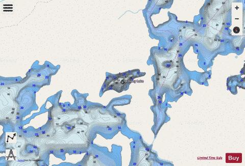 Harmony Lake depth contour Map - i-Boating App - Streets