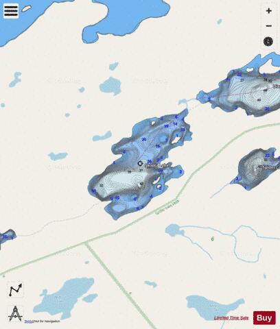 Skoota Lake depth contour Map - i-Boating App - Streets