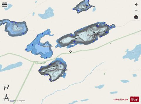 Explorer Lake + Missionary Lake + Trader Lake depth contour Map - i-Boating App - Streets