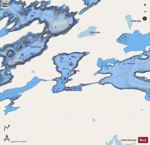 Splash Lake depth contour Map - i-Boating App - Streets
