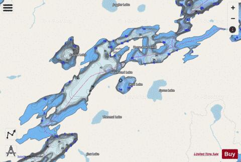 Found Lake + Newfound Lake + Skull Lake depth contour Map - i-Boating App - Streets