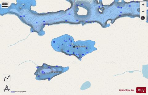 Washte Lake depth contour Map - i-Boating App - Streets