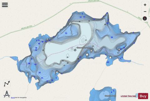Clearwater Lake depth contour Map - i-Boating App - Streets