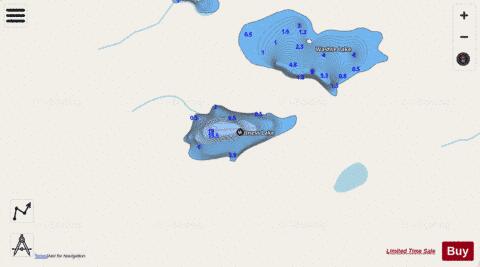 Witness Lake depth contour Map - i-Boating App - Streets